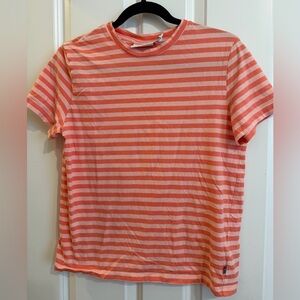 Fjall Raven art striped t shirt in orange, size small